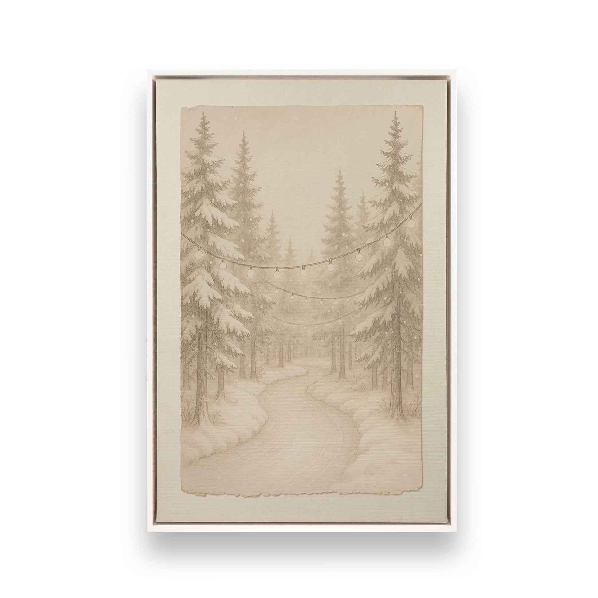 [Color:Opaque White], Picture of art in a White frame