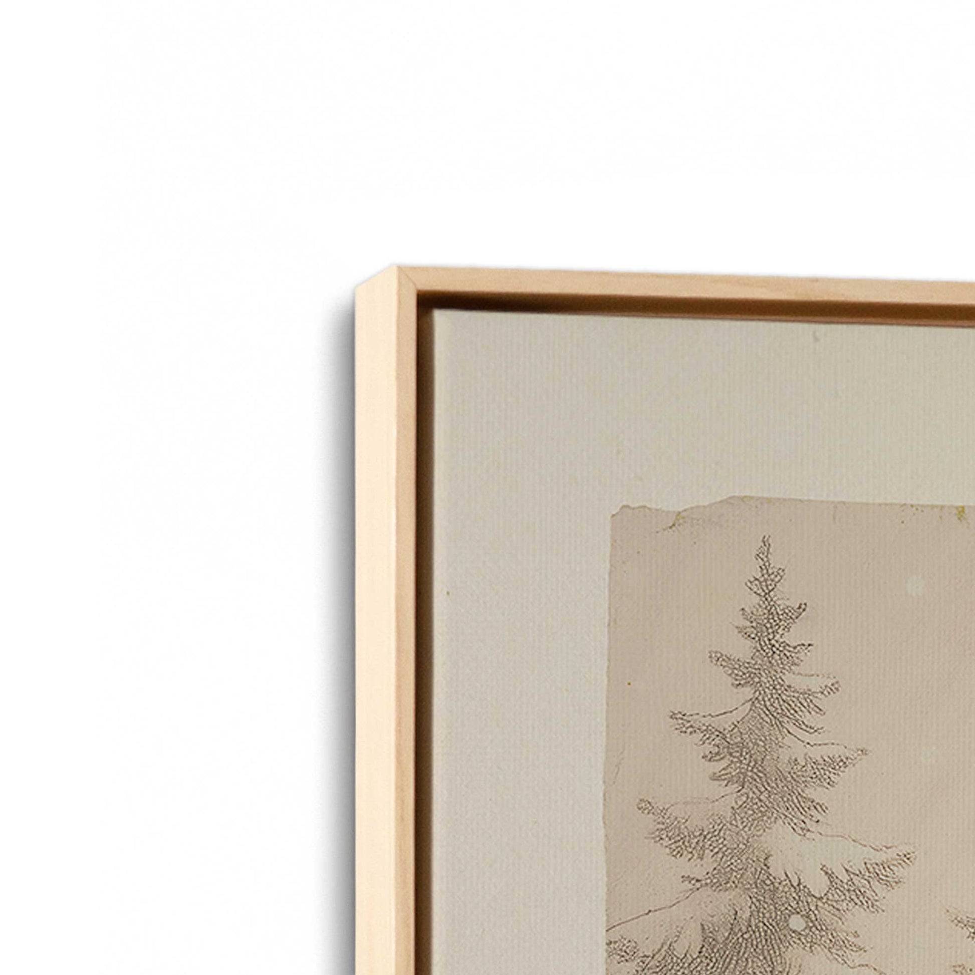 [Color:American Maple], Picture of art in a American Maple frame at an angle