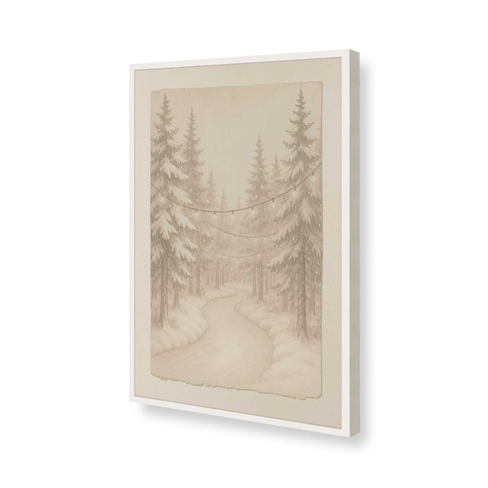 [Color:Opaque White], Picture of art in a Opaque White frame of the corner