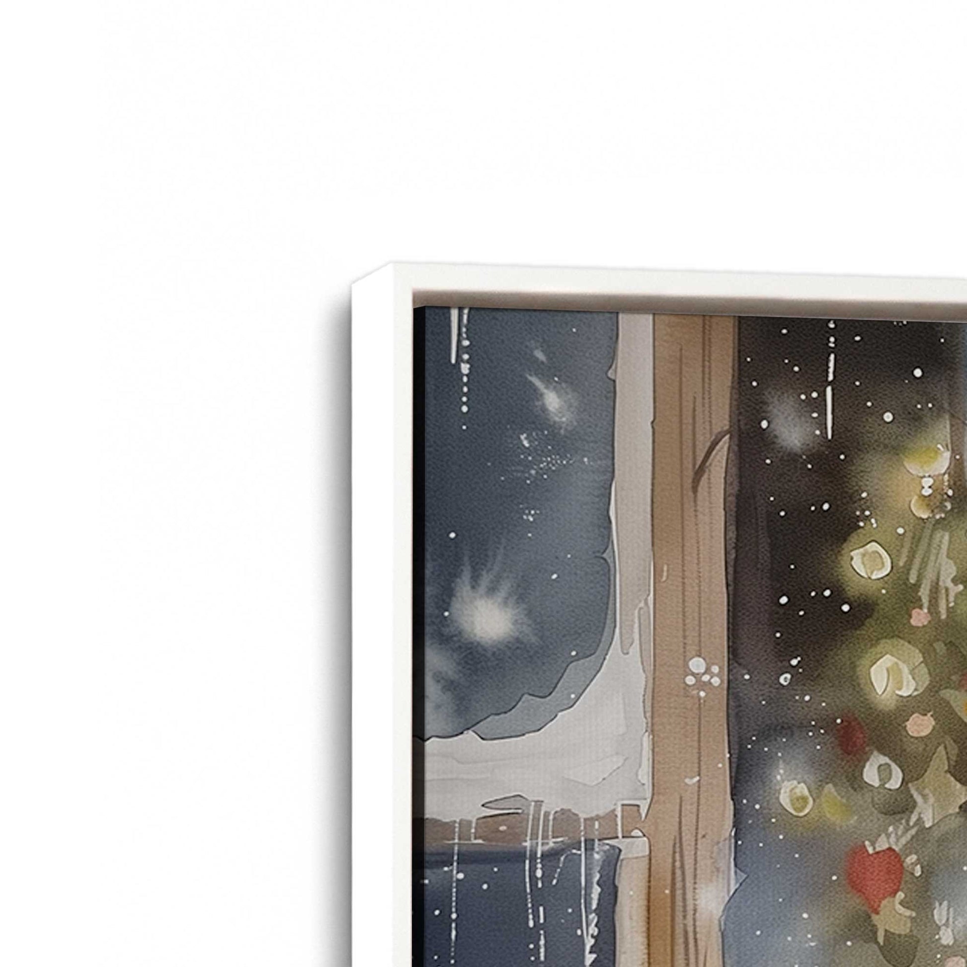 [Color:Opaque White], Picture of art in a White frame at an angle