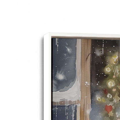 [Color:Opaque White], Picture of art in a White frame at an angle