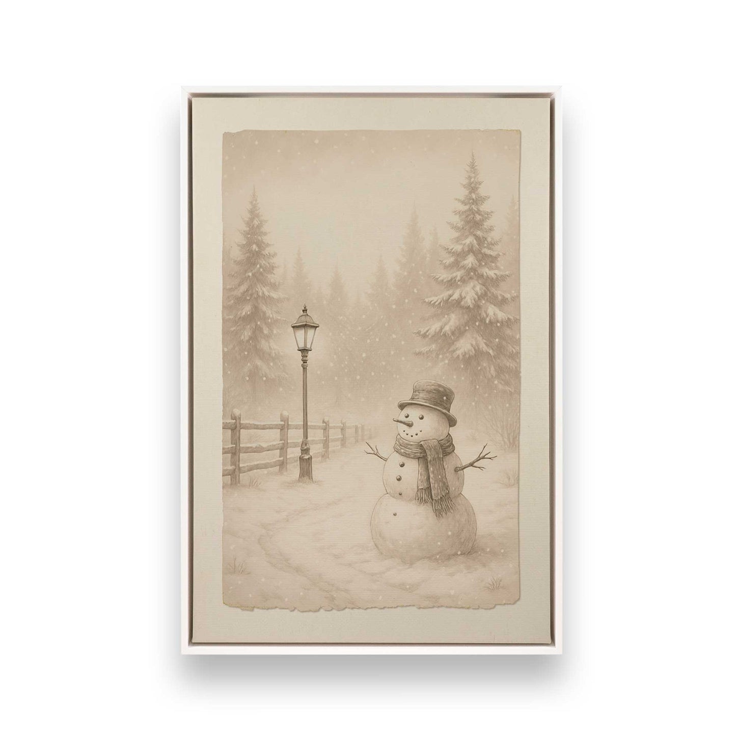 [Color:Opaque White], Picture of art in a White frame