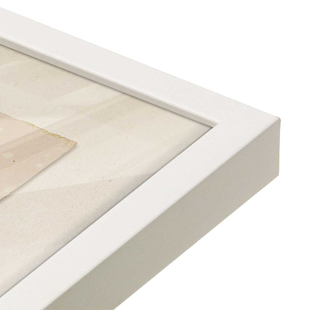 [Color:Opaque White], Picture of art in a Opaque White frame at an angle