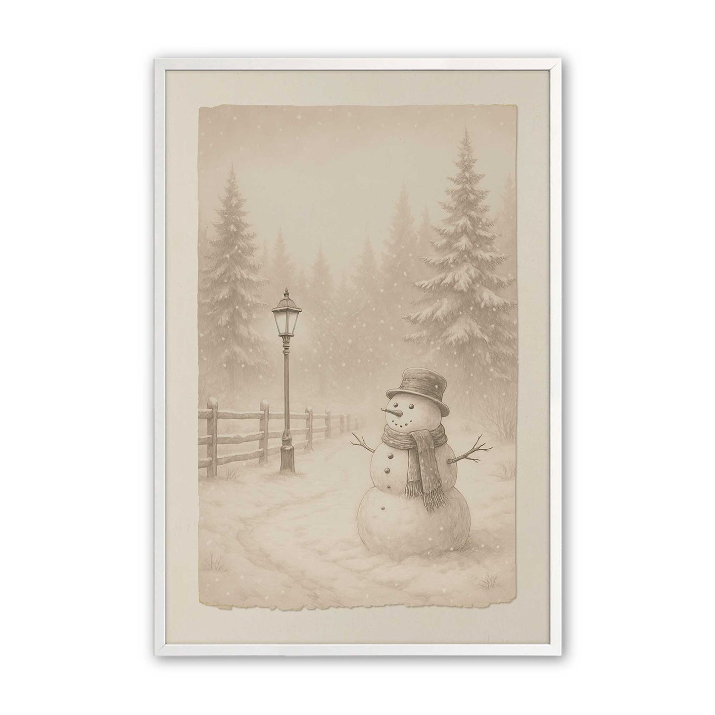 [Color:Opaque White], Picture of art in a Opaque White frame