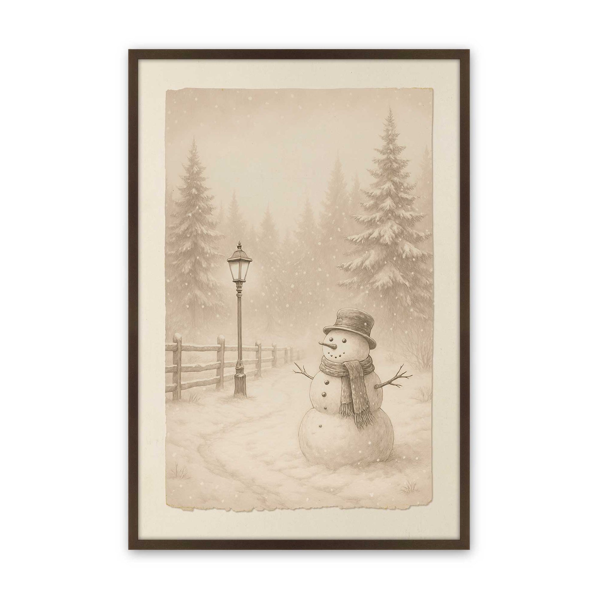 [Color:Brown], Picture of art in a Brown frame