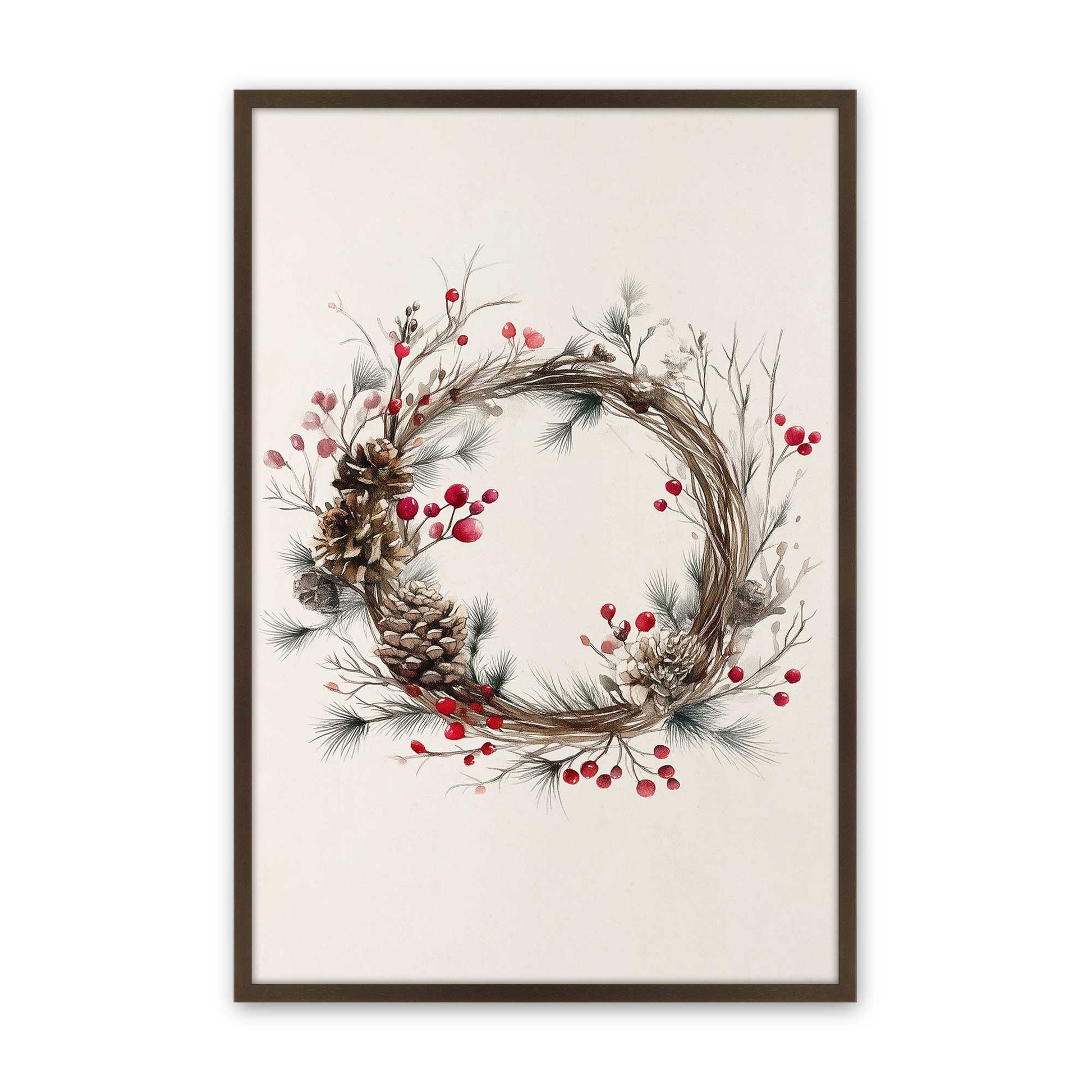 [Color:Brown], Picture of art in a Brown frame