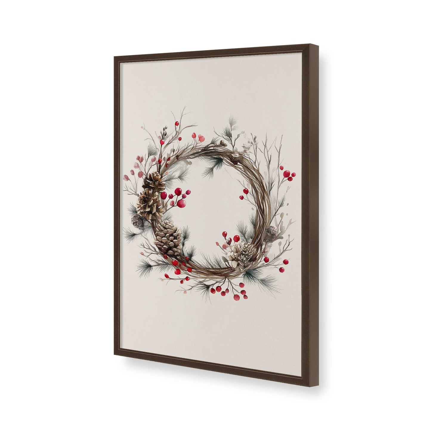 [Color:Brown], Picture of art in a Brown frame of the corner