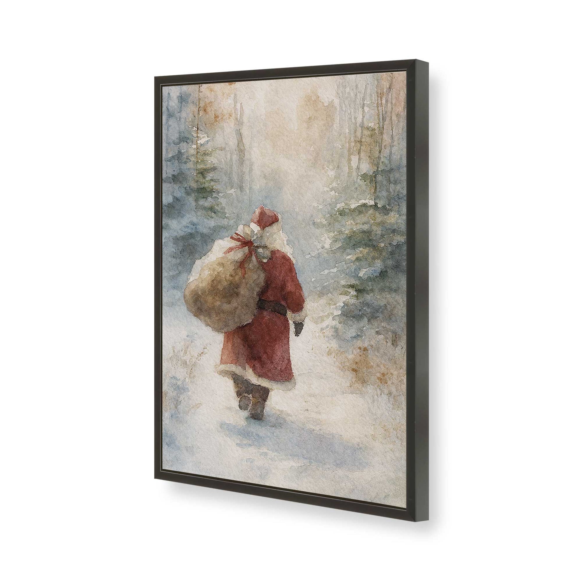 [Color:Satin Black], Picture of art in a Satin Black frame of the corner