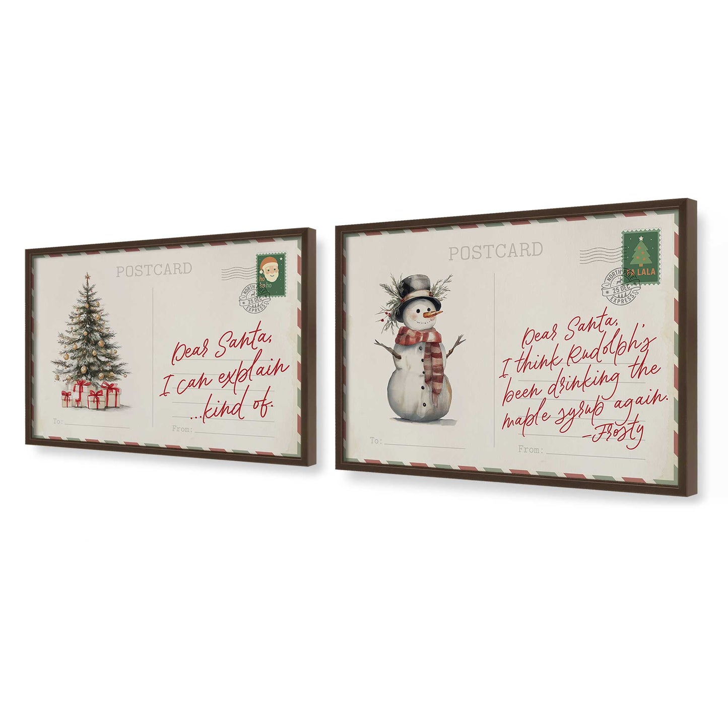 [Color:Belvinder Brown], Picture of art in a Belvinder Brown frame at an angle