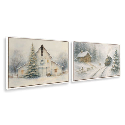 [Color:Opaque White], Picture of art in a White frame at an angle