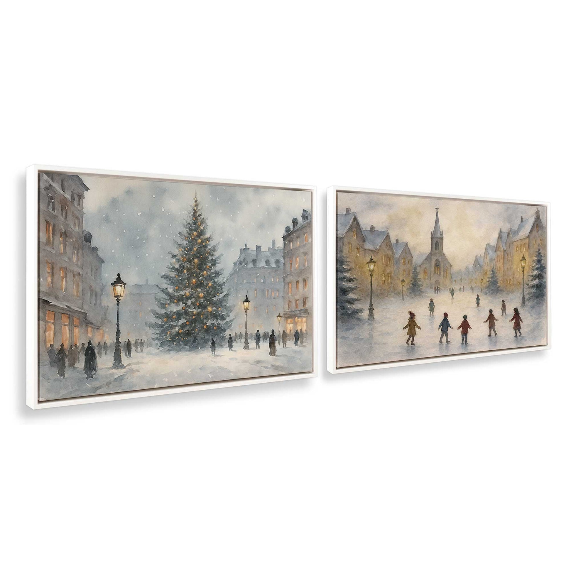 [Color:Opaque White], Picture of art in a White frame at an angle