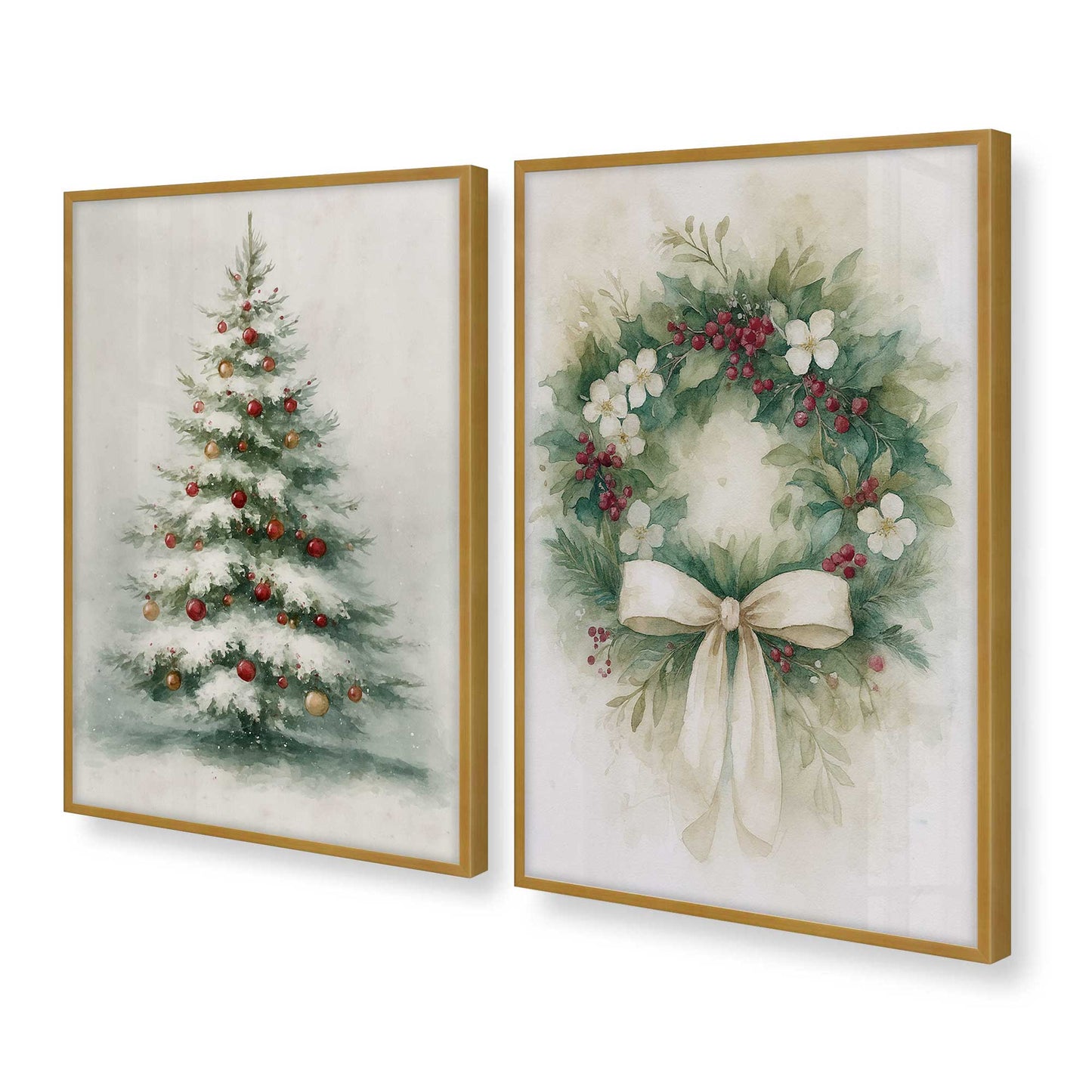 [Color:Polished Gold], Picture of art in a Polished Gold frame at an angle