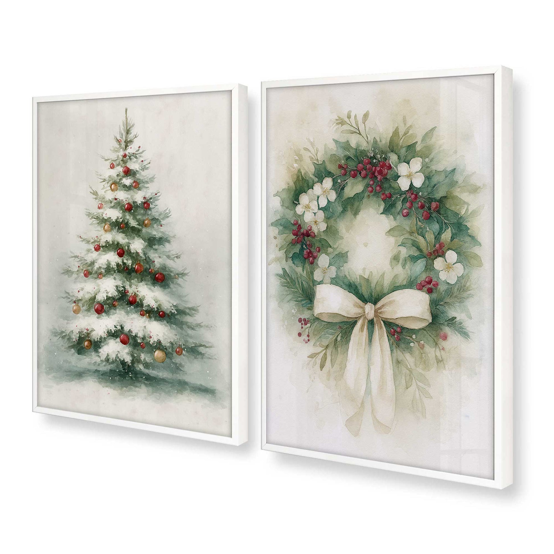 [Color:Opaque White], Picture of art in a Opaque White frame at an angle