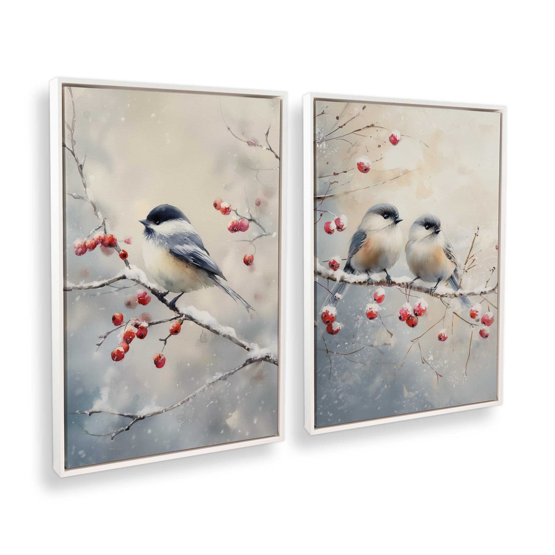 [Color:Opaque White], Picture of art in a White frame at an angle