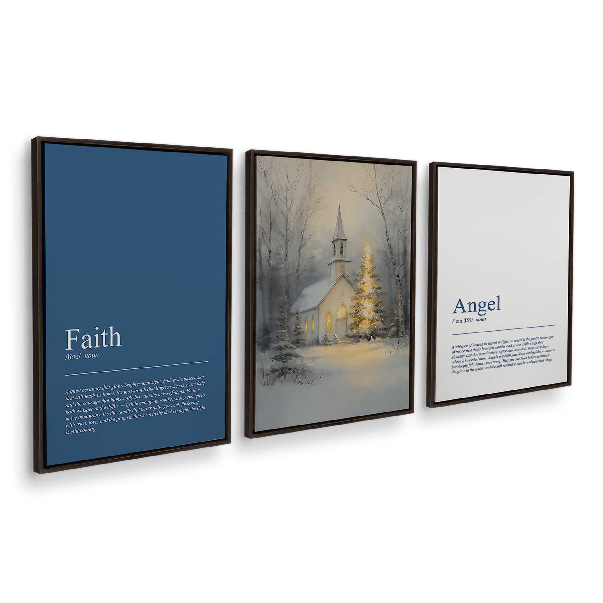 [Color:Espresso], Picture of art in an Espresso frame at an angle