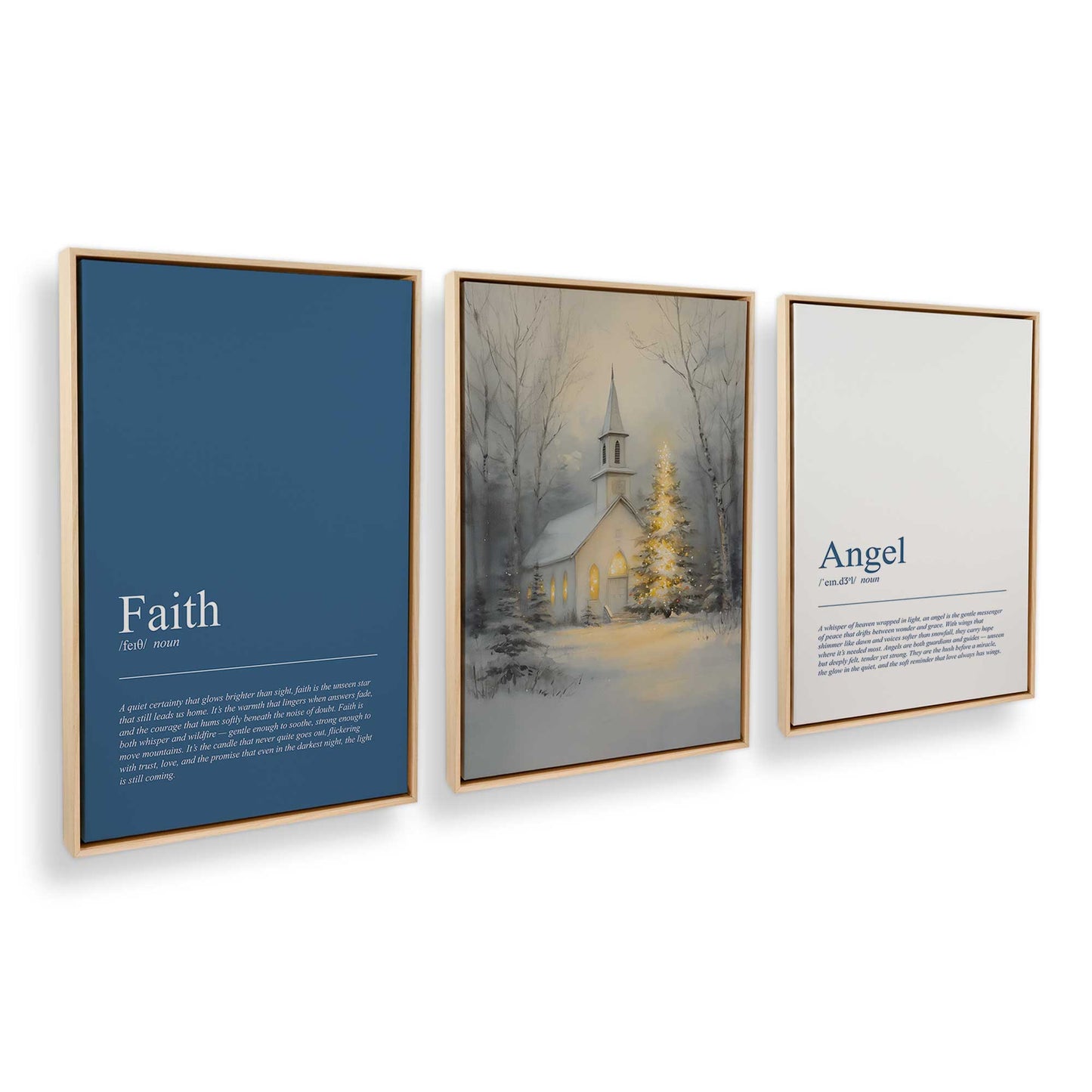 [Color:American Maple], Picture of art in an American Maple frame at an angle