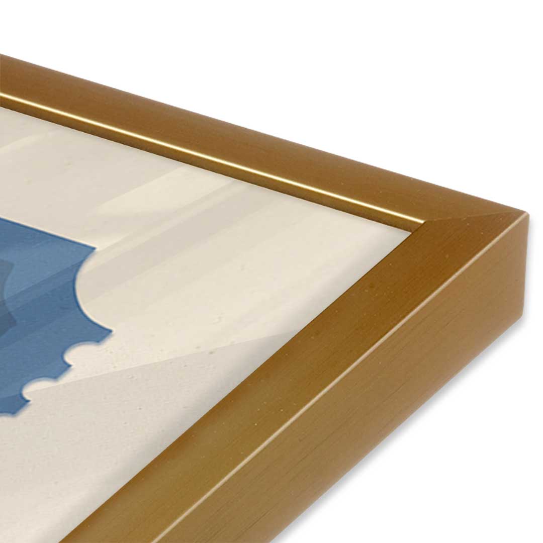 [Color:Polished Gold], Picture of art in a Polished Gold frame of the corner