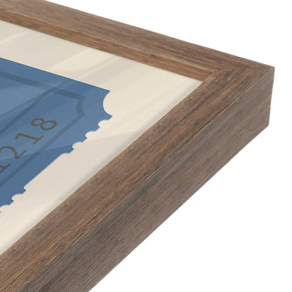 [Color:Walnut], Picture of art in a Walnut frame of the corner