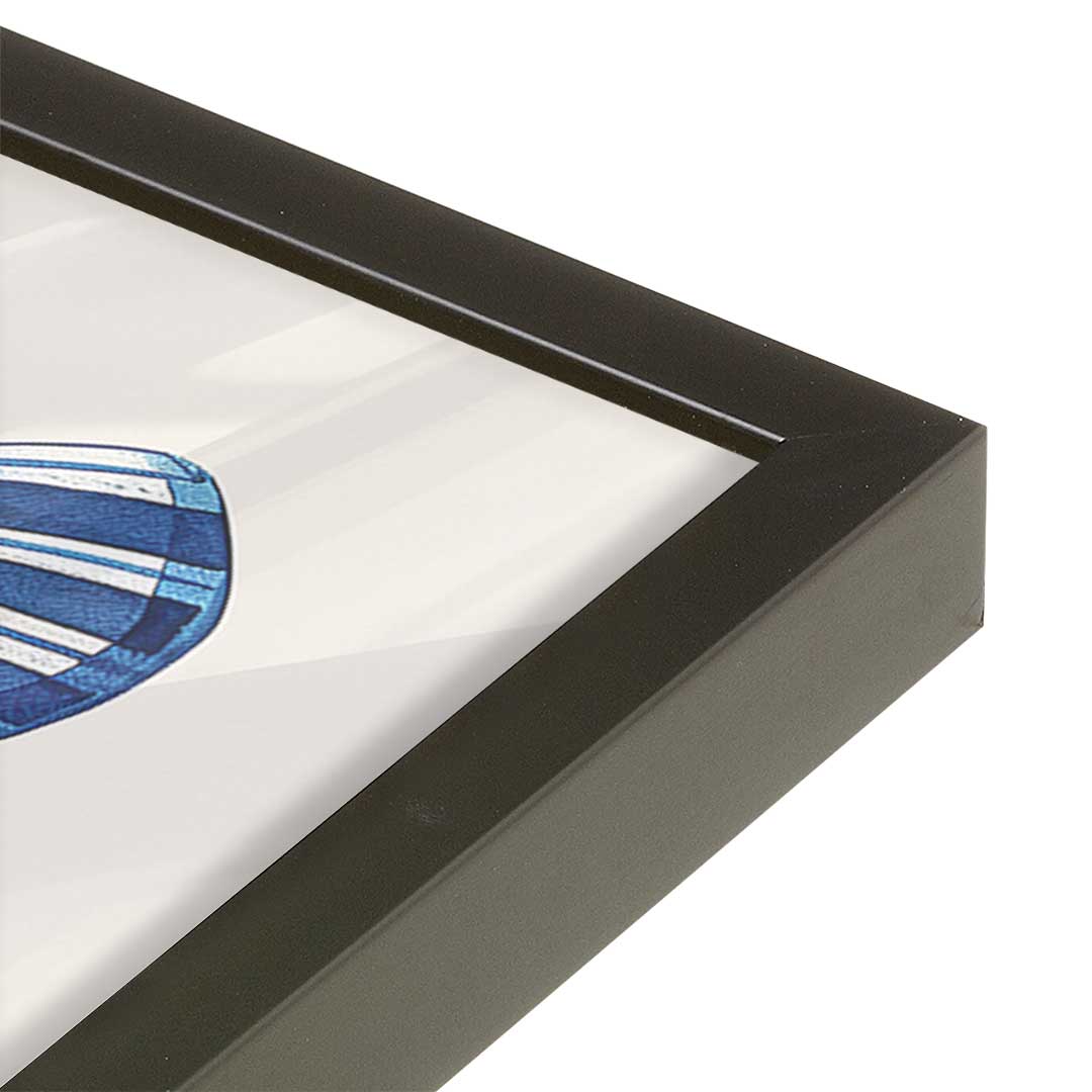 [Color:Satin Black], Picture of art in a Satin Black frame of the corner