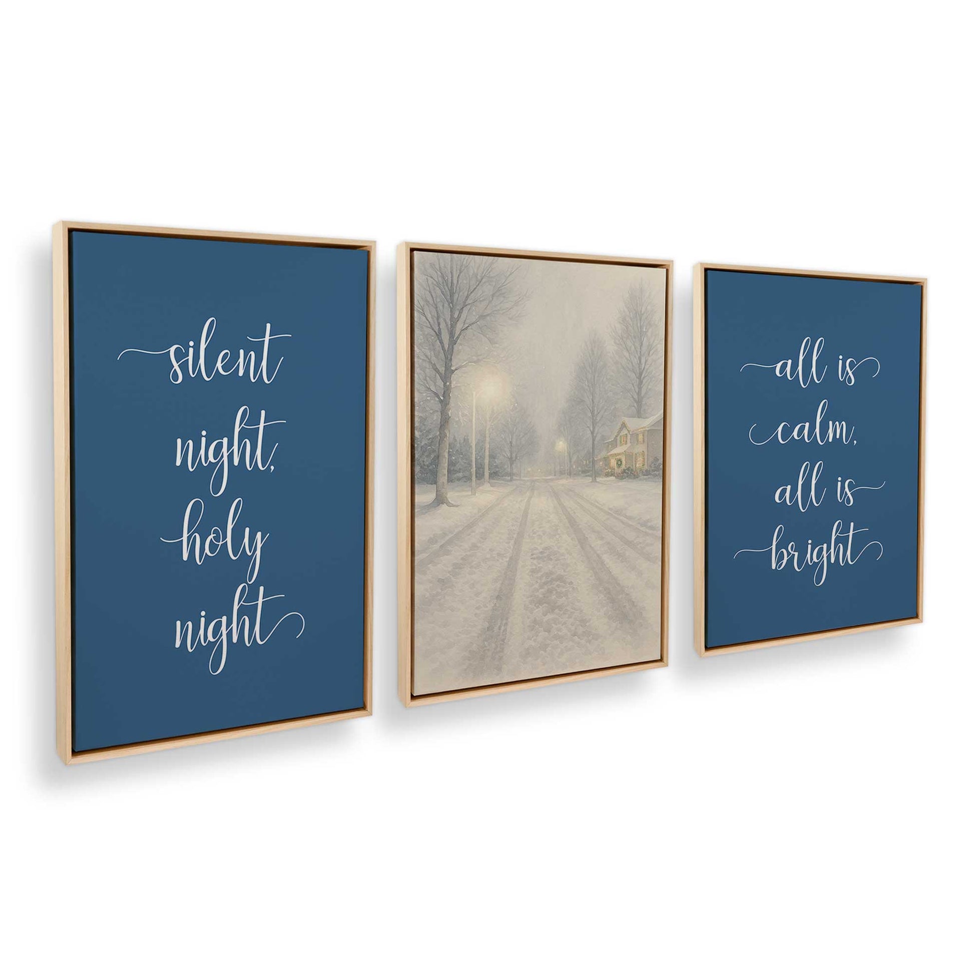 [Color:American Maple], Picture of art in an American Maple frame at an angle