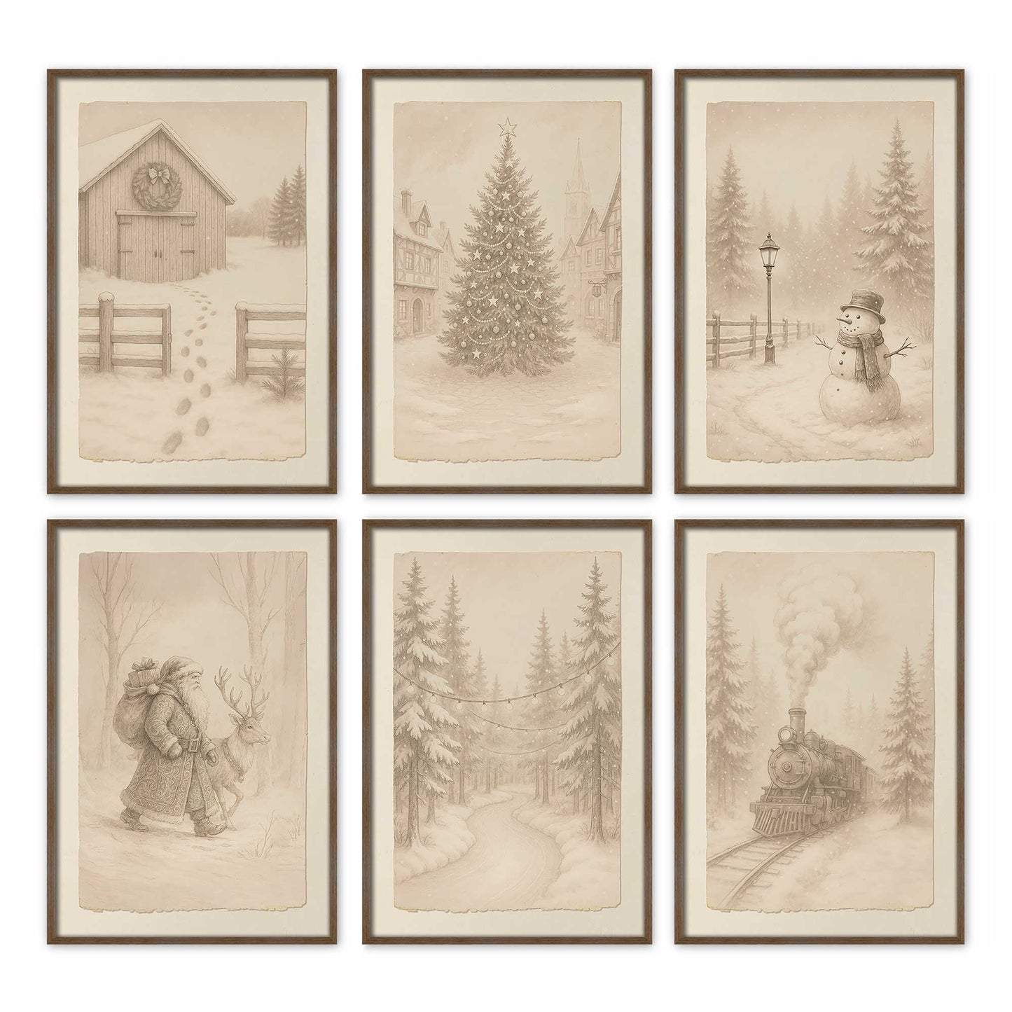 [Color:Walnut], Picture of art in a Walnut frame