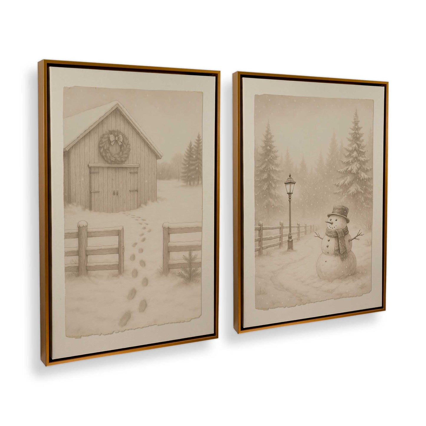 [Color:Polished Gold], Picture of art in a Polished Gold frame at an angle