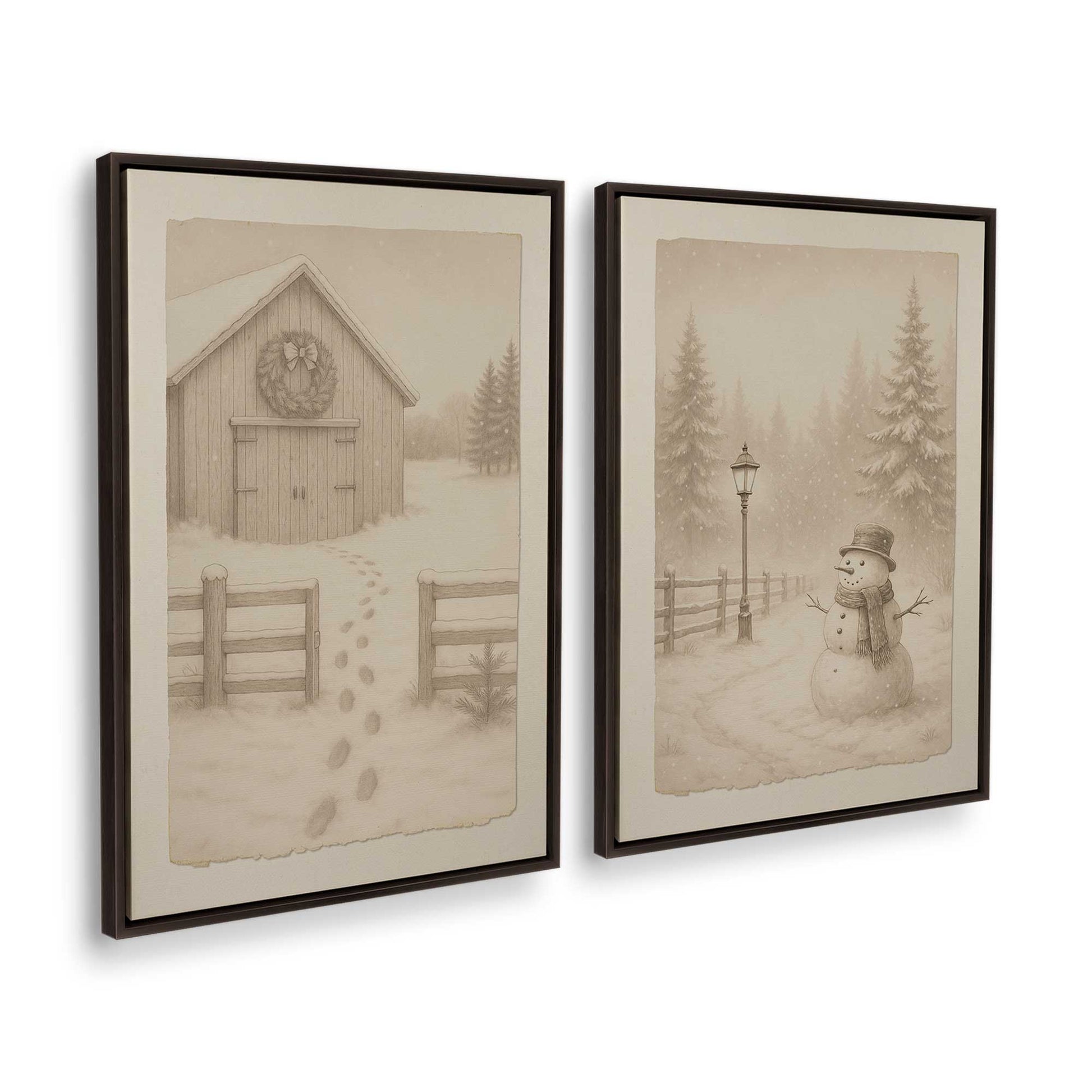 [Color:Espresso], Picture of art in a Espresso frame at an angle