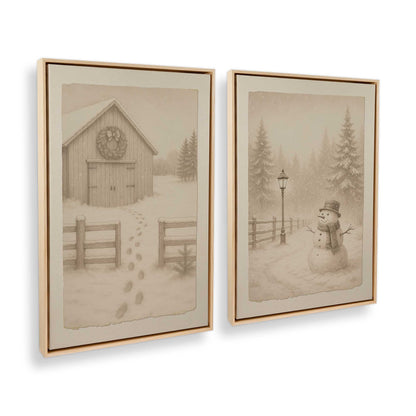 [Color:American Maple], Picture of art in a American Maple frame at an angle