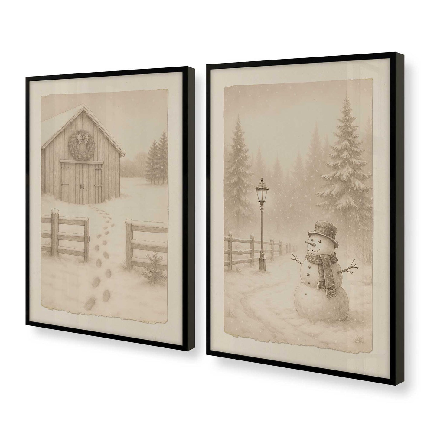 [Color:Satin Black], Picture of art in a Satin Black frame at an angle