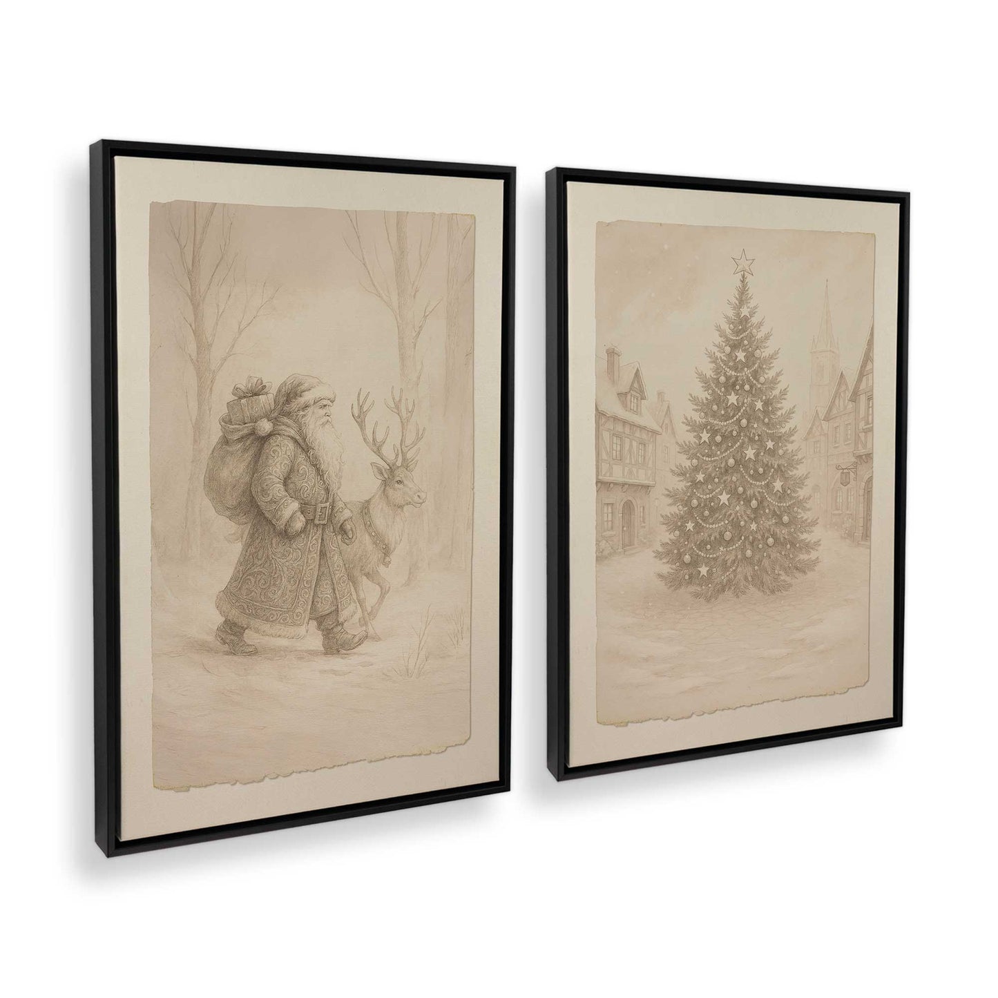 [Color:Satin Black], Picture of art in a Satin Black frame at an angle