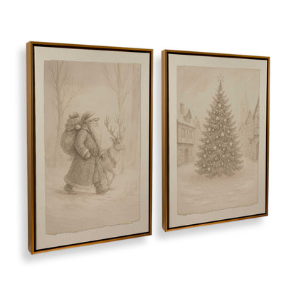 [Color:Polished Gold], Picture of art in a Polished Gold frame at an angle