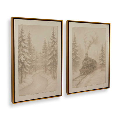 [Color:Polished Gold], Picture of art in a Polished Gold frame at an angle