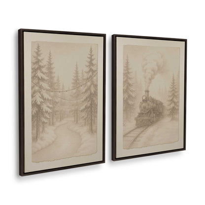 [Color:Espresso], Picture of art in a Espresso frame at an angle