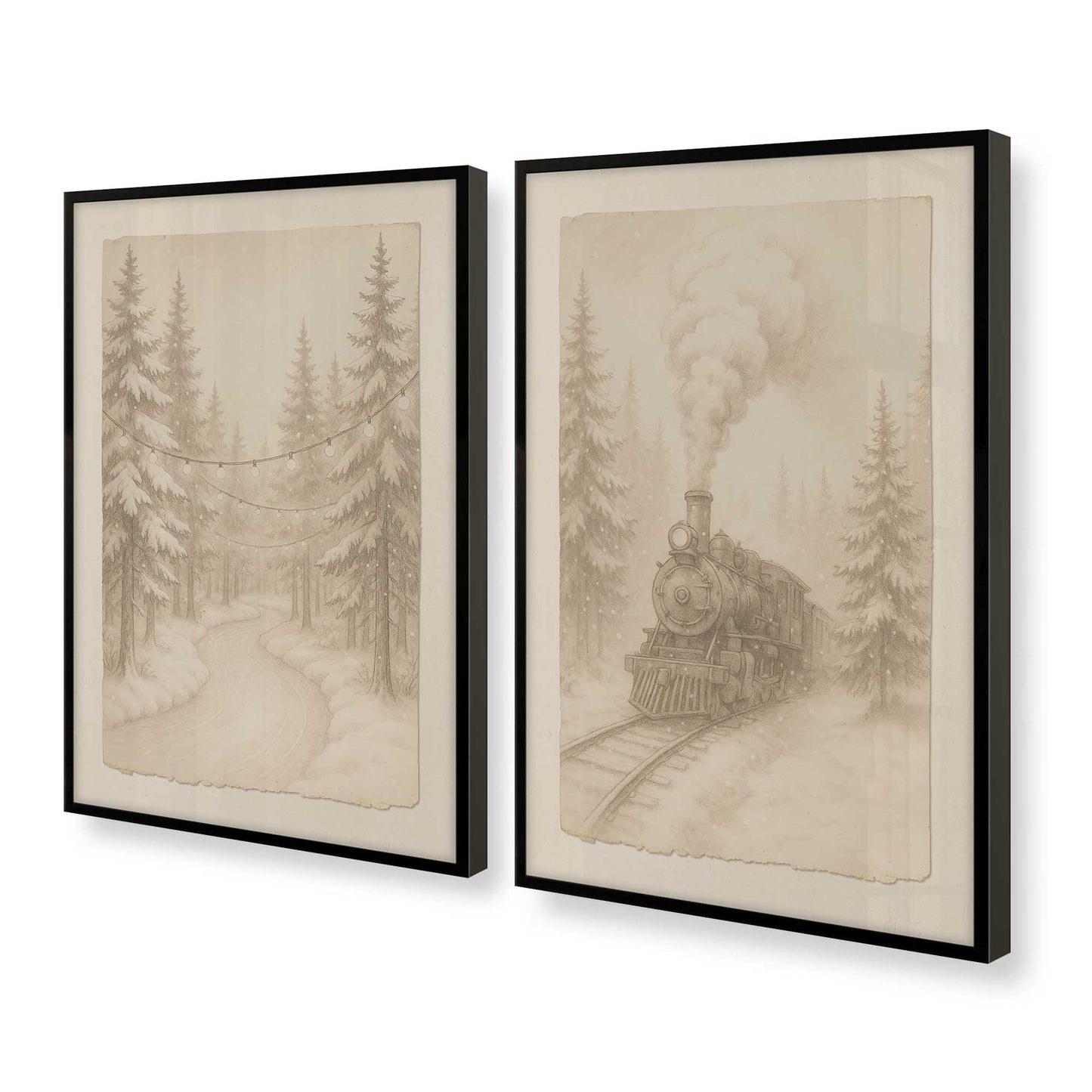 [Color:Satin Black], Picture of art in a Satin Black frame at an angle