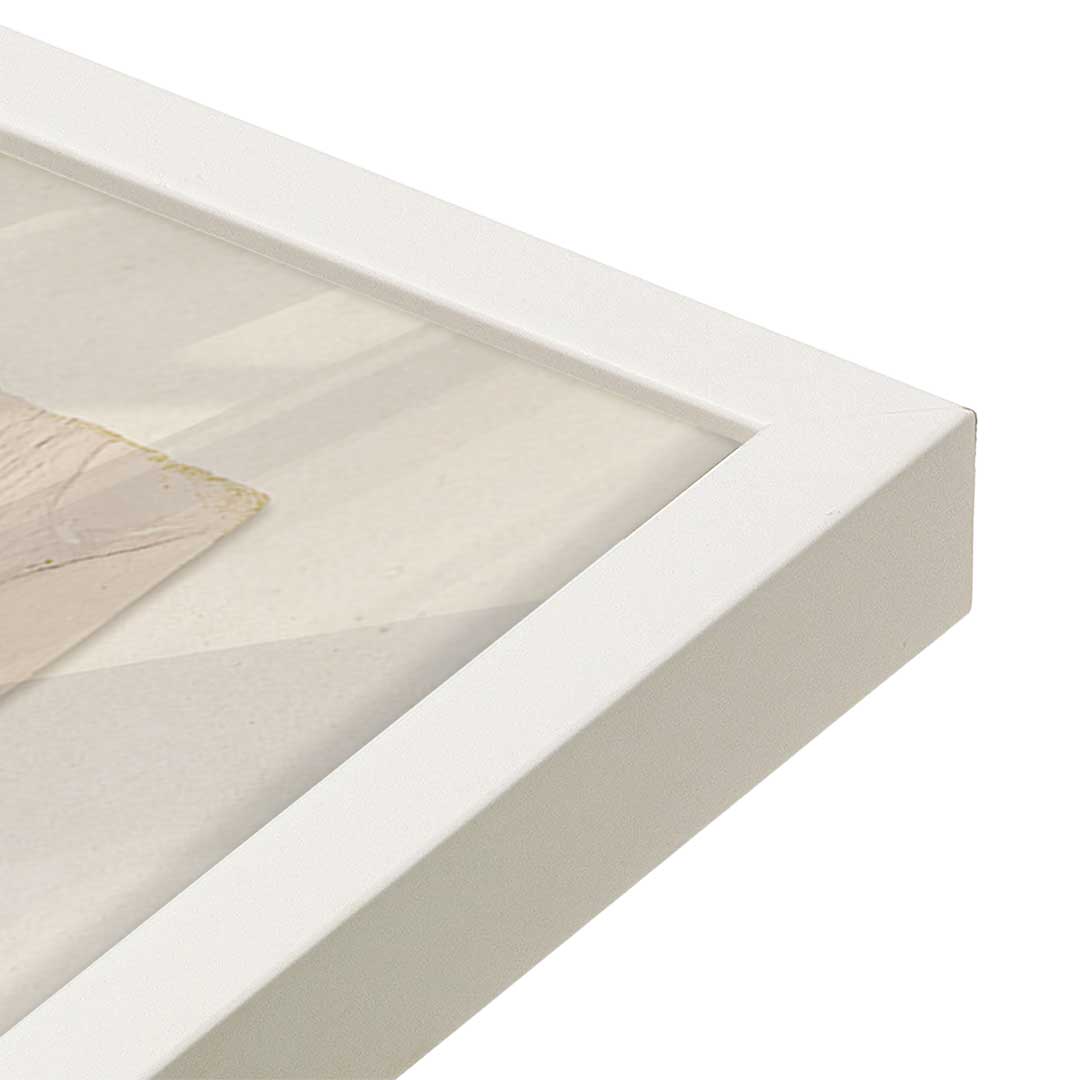[Color:Opaque White], Picture of art in an Opaque White frame of the corner