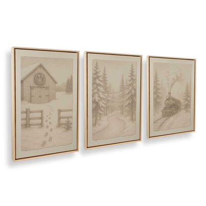[Color:American Maple], Picture of art in an American Maple frame at an angle