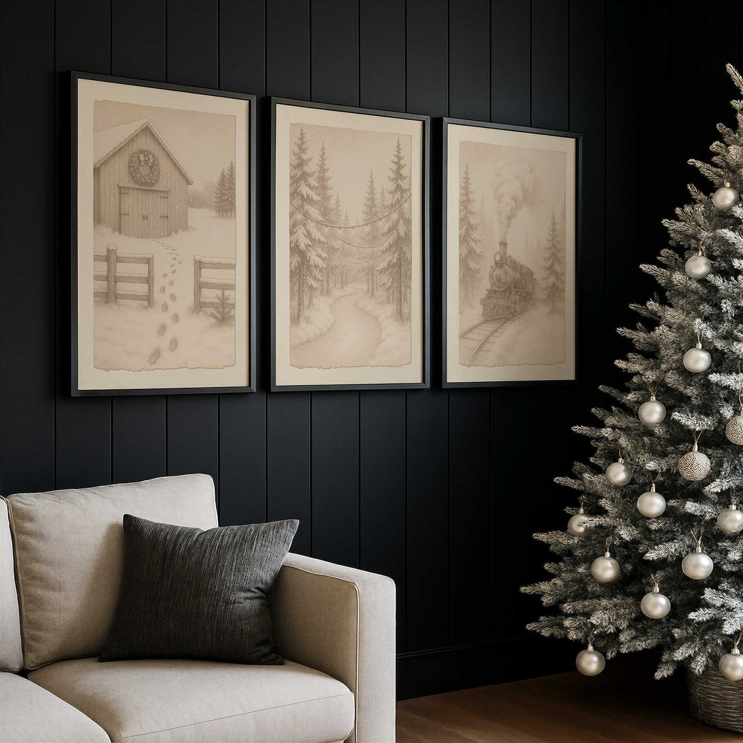 [Color:Walnut], Picture of art in a Walnut frame