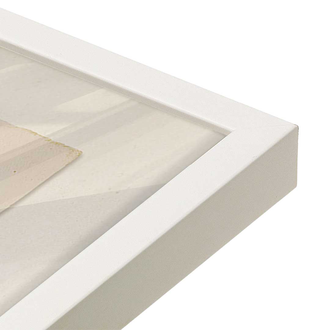 [Color:Opaque White], Picture of art in an Opaque White frame of the corner