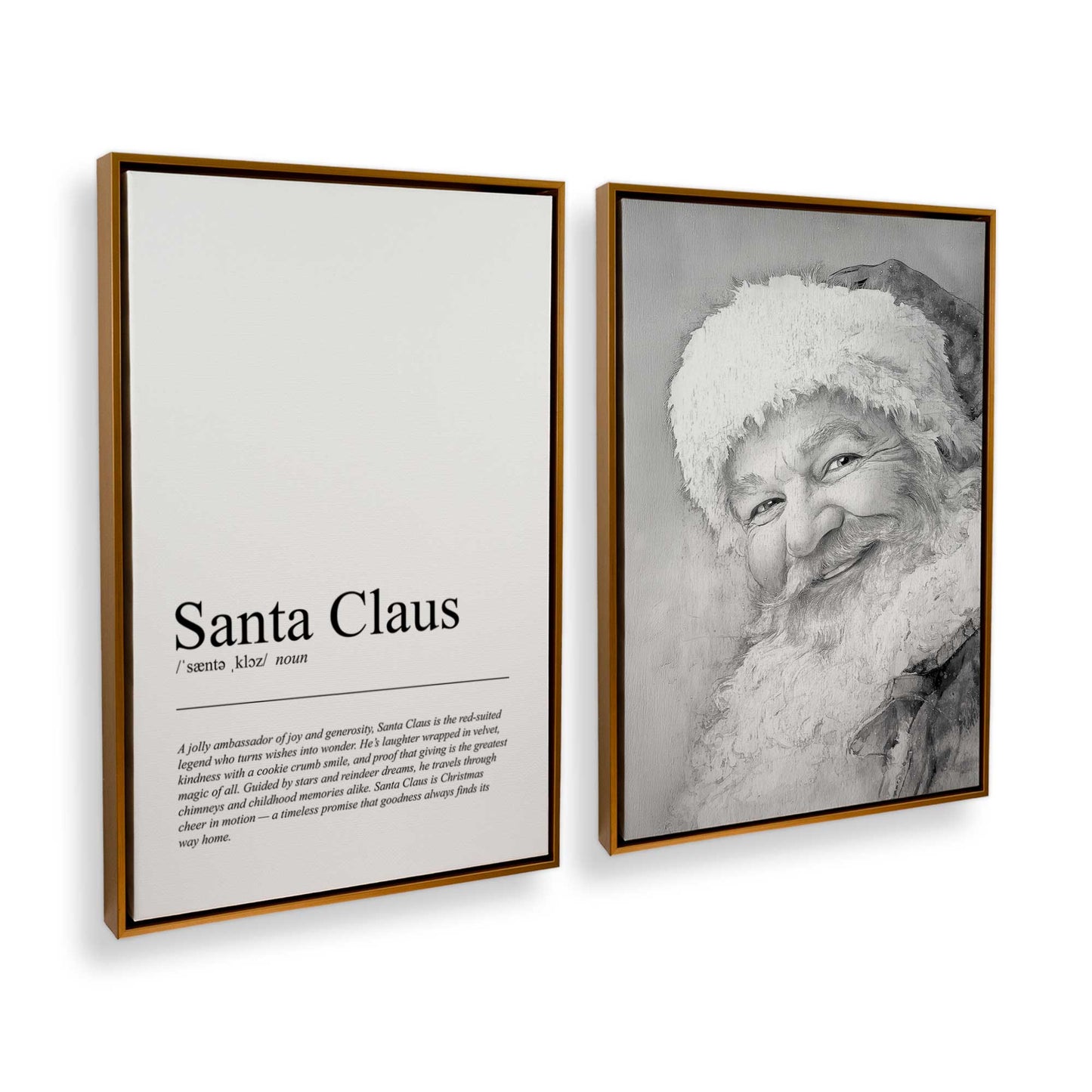 [Color:Polished Gold], Picture of art in a Polished Gold frame at an angle