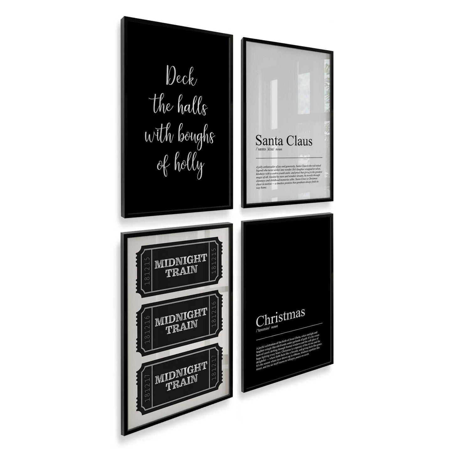 [Color:Satin Black], Picture of art in a Satin Black frame at an angle