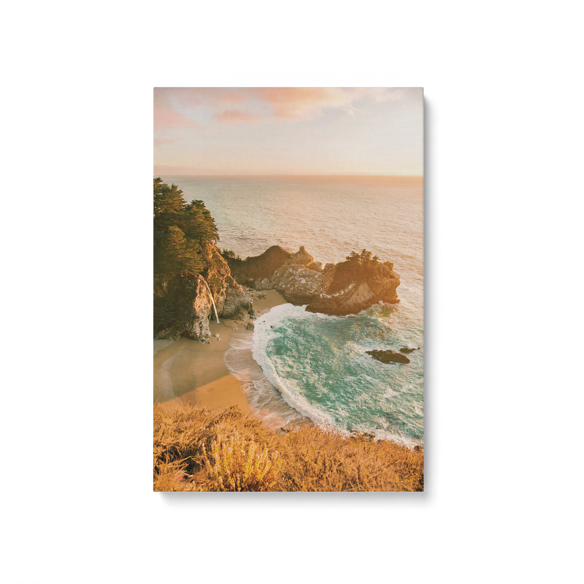 [color:Stretched Canvas], Picture of art in a black frame