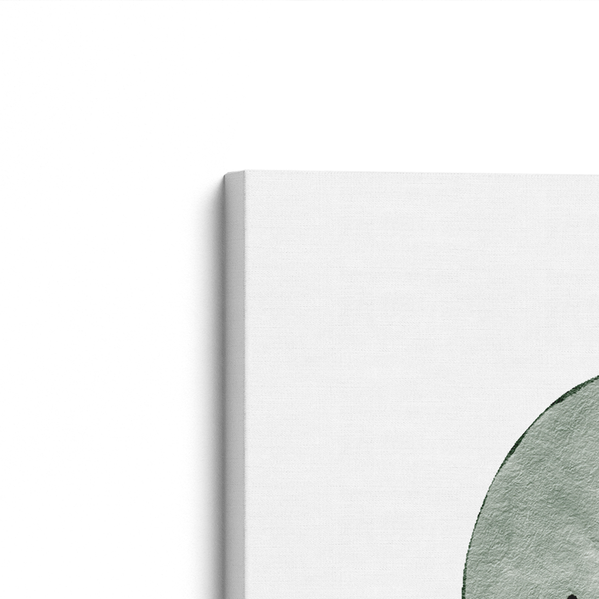 [color:Stretched Canvas], Frame corner detail