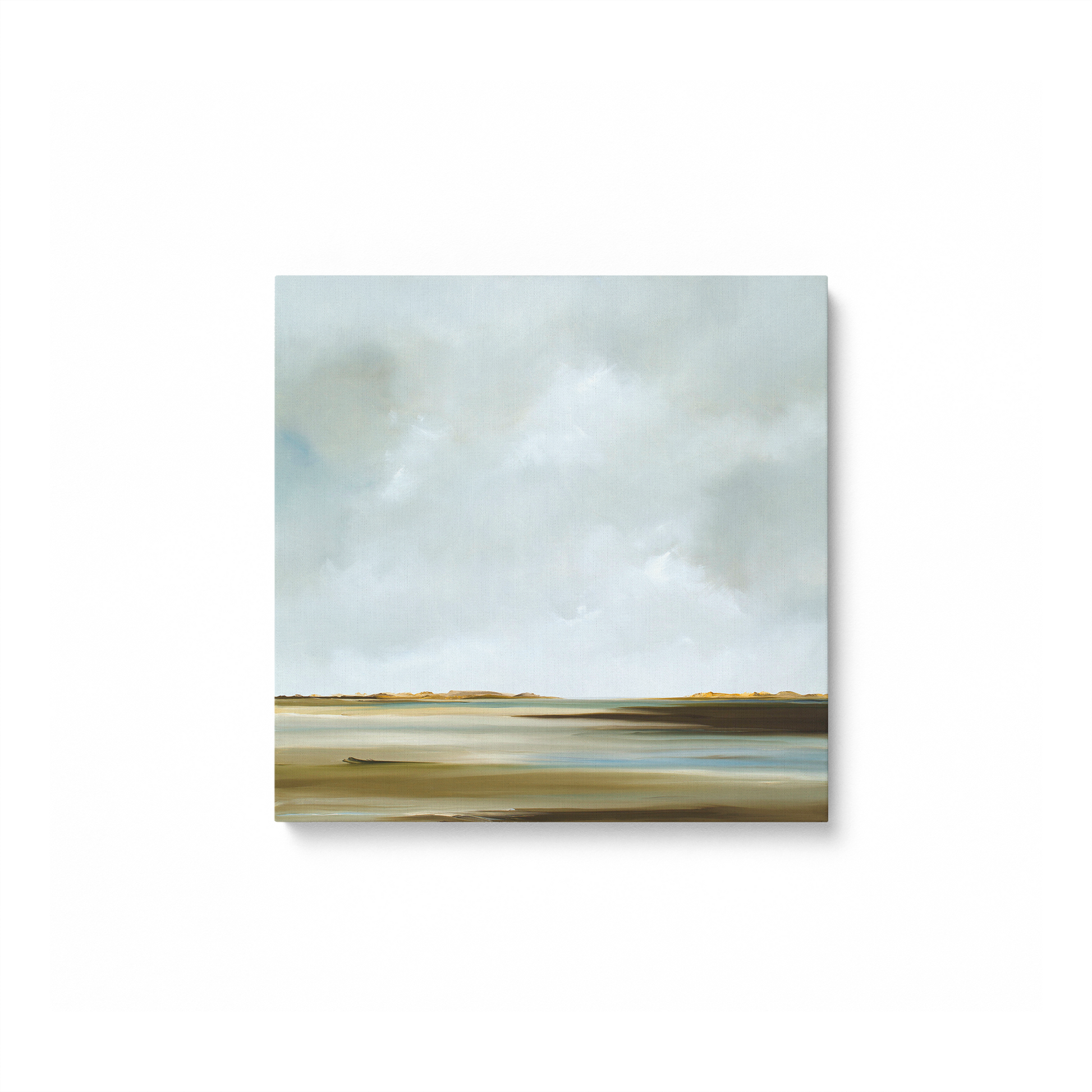 [color:Stretched Canvas],[shape:square], Picture of art in a black frame