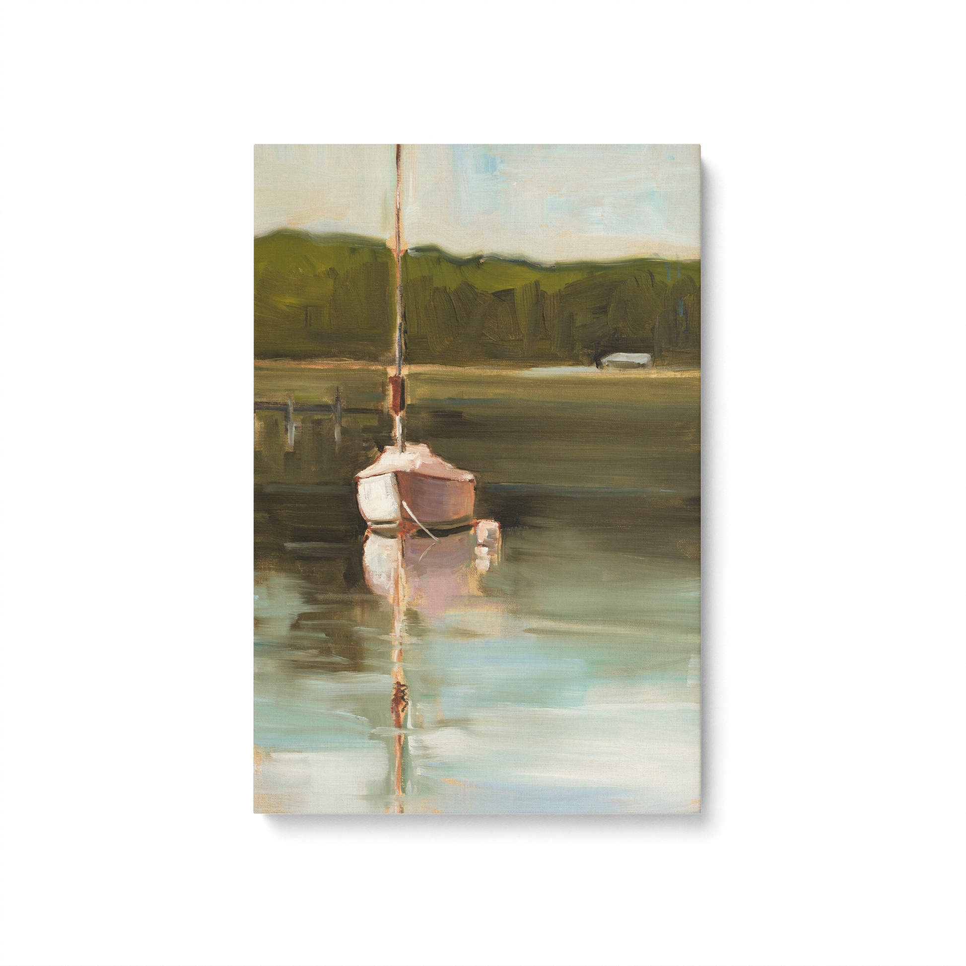 [color:Stretched Canvas], Picture of art in a black frame