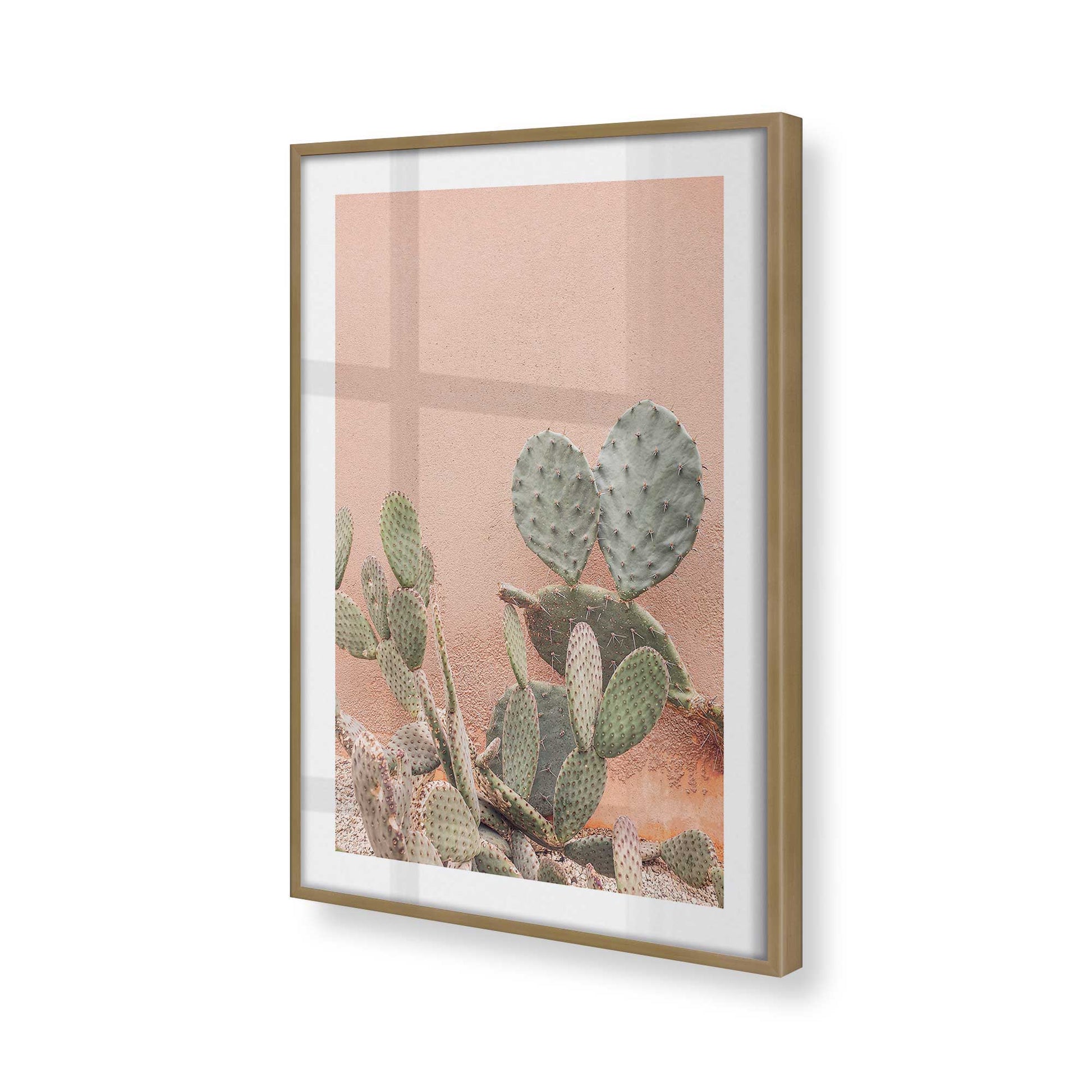 [Color:Brushed Gold], Picture of art in a Brushed Gold frame at an angle