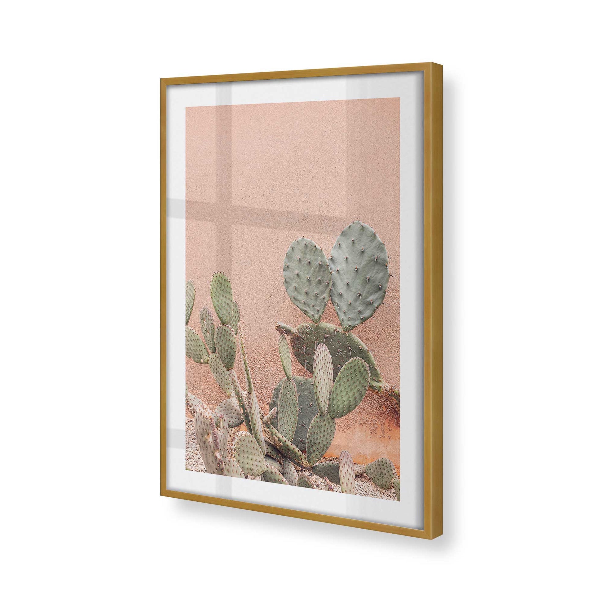 [Color:Polished Gold], Picture of art in a Polished Gold frame at an angle