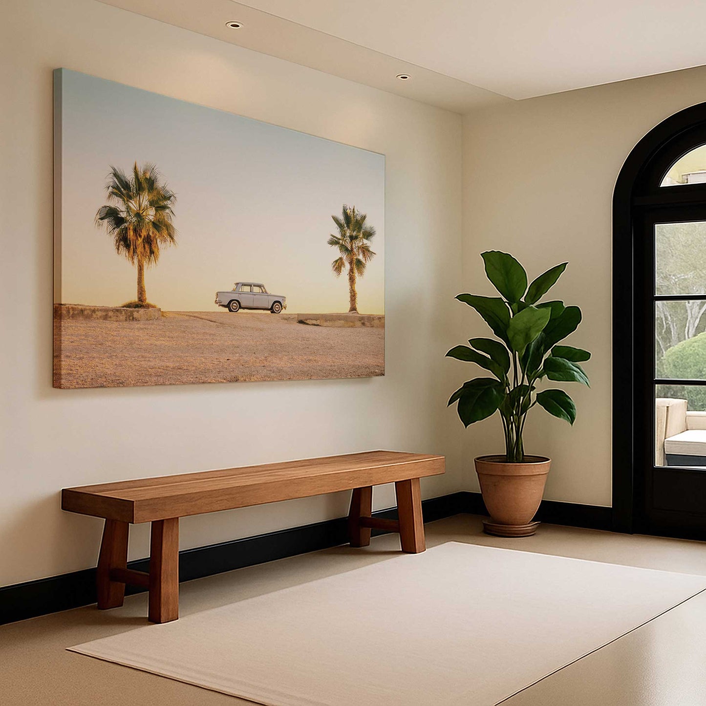 [Color:Stretched Canvas], Picture of art in a room