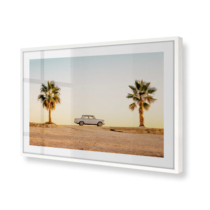 [Color:Opaque White], Picture of art in a Opaque White frame at an angle