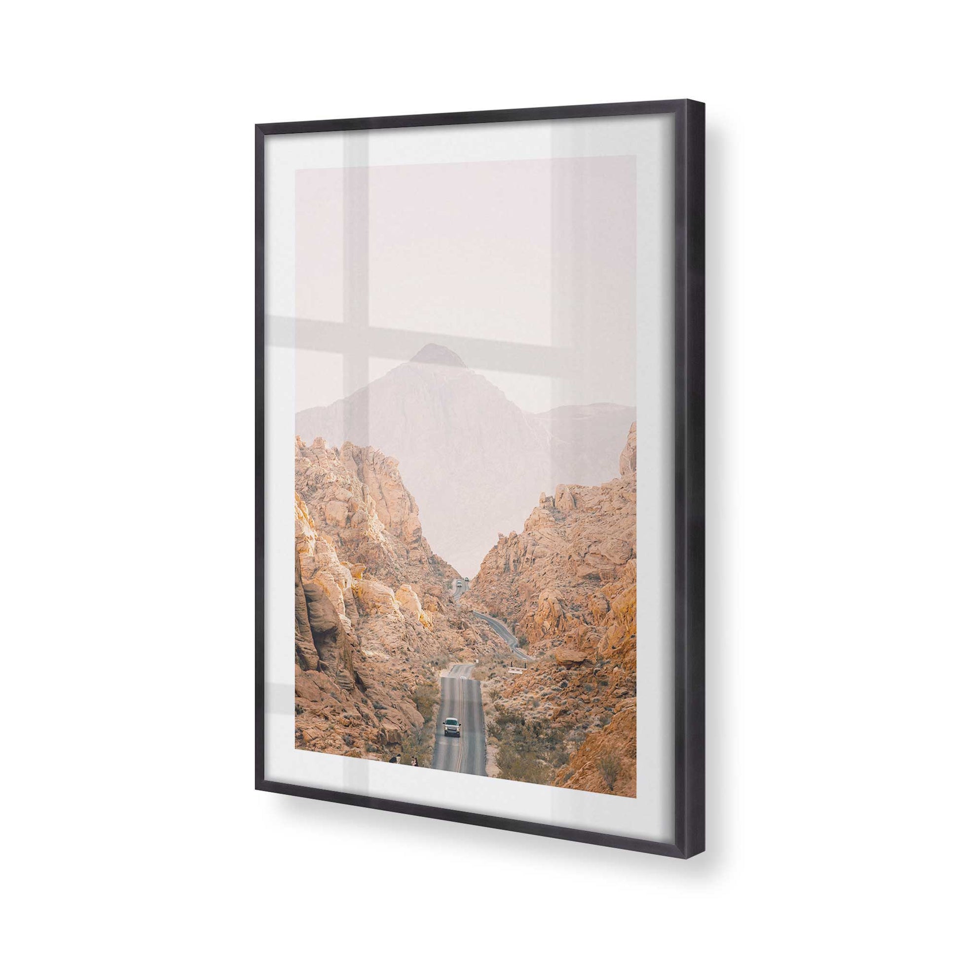 [Color:Weathered Zinc], Picture of art in a Weathered Zinc frame at an angle