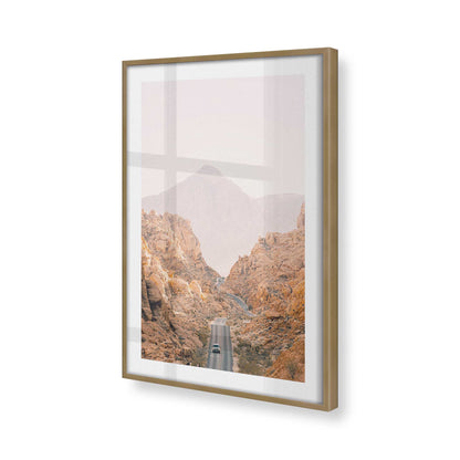 [Color:Brushed Gold], Picture of art in a Brushed Gold frame at an angle